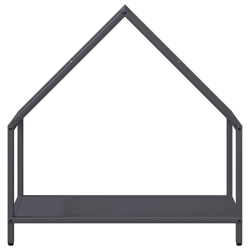 vidaXL Ράφι για καυσόξυλα Ανθρακί 60x25x60 cm Ατσάλι ψυχρής έλασης