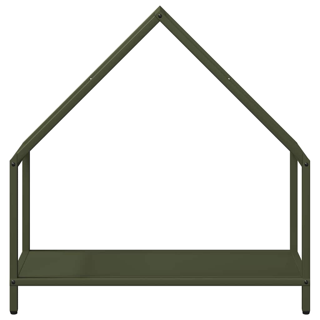 vidaXL Ράφι για καυσόξυλα Ελαιοπράσινο 60x25x60cm Ατσάλι ψυχρής έλασης