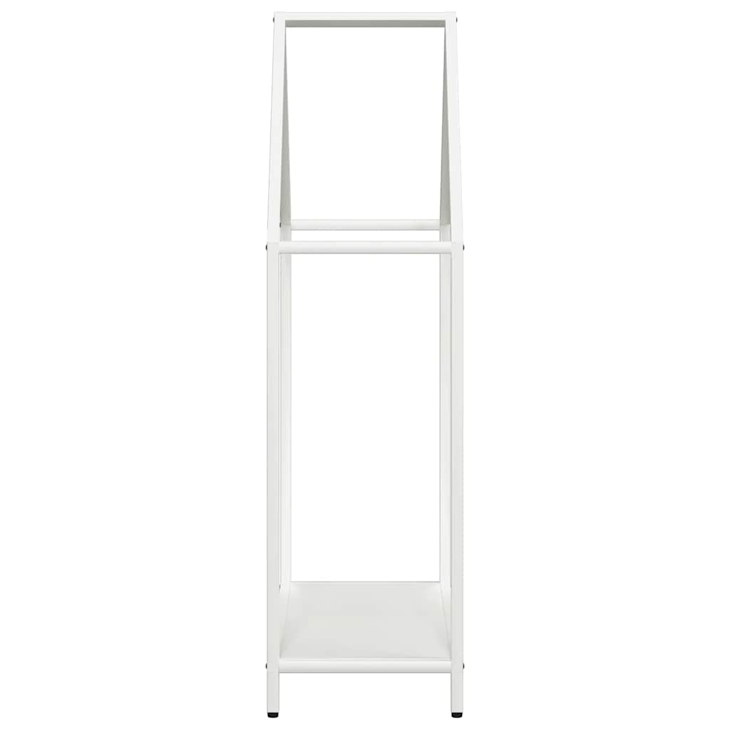 vidaXL Ράφι για καυσόξυλα Λευκό 60x25x90 εκ. Ατσάλι ψυχρής έλασης