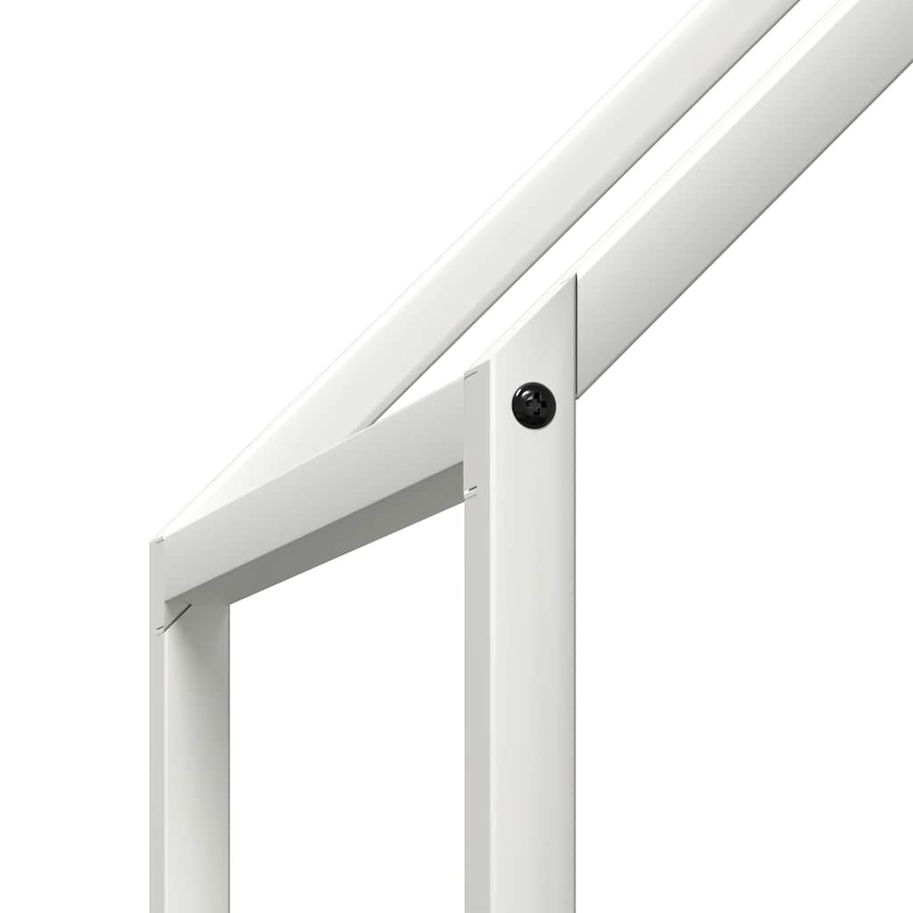 vidaXL Ράφι για καυσόξυλα Λευκό 60x25x90 εκ. Ατσάλι ψυχρής έλασης