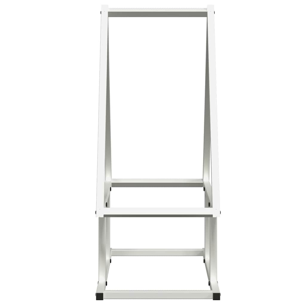 vidaXL Ράφι για καυσόξυλα Λευκό 50x25x60 εκ. Ατσάλι ψυχρής έλασης