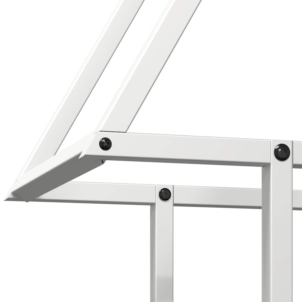 vidaXL Ράφι για καυσόξυλα Λευκό 50x25x60 εκ. Ατσάλι ψυχρής έλασης