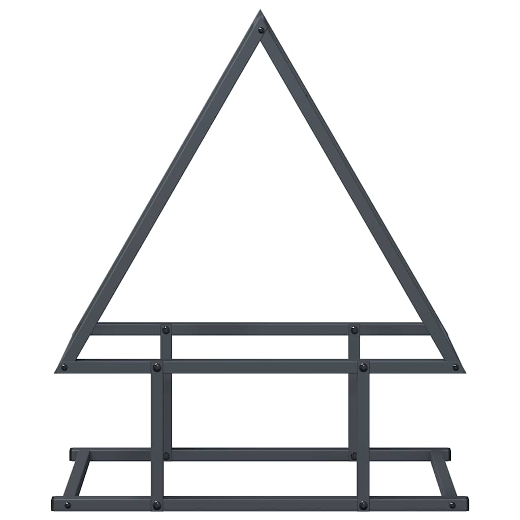 vidaXL Ράφι για καυσόξυλα Ανθρακί 50x25x60 εκ. Ατσάλι ψυχρής έλασης