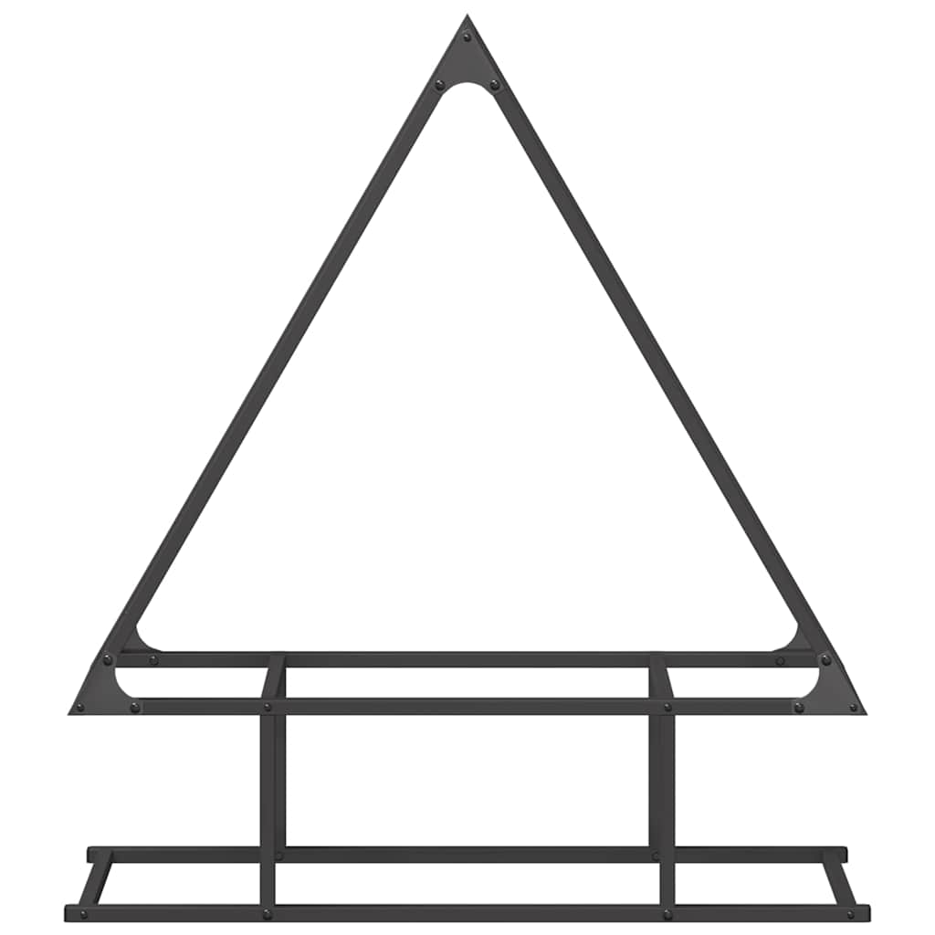 vidaXL Ράφι για καυσόξυλα Μαύρο 80x25x90 εκ. Ατσάλι ψυχρής έλασης