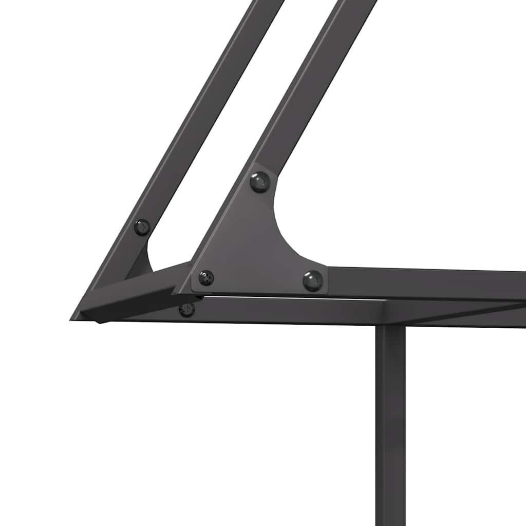 vidaXL Ράφι για καυσόξυλα Μαύρο 80x25x90 εκ. Ατσάλι ψυχρής έλασης