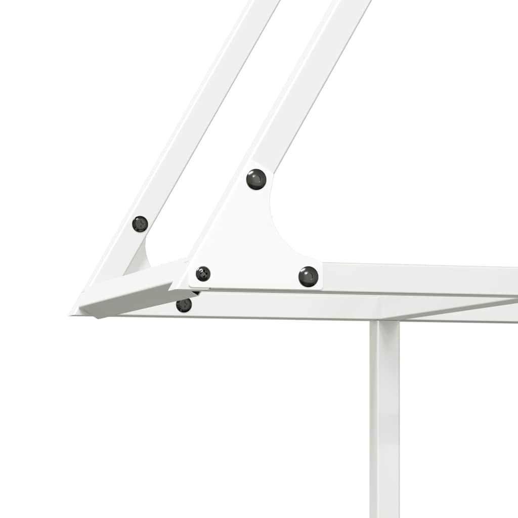 vidaXL Ράφι για καυσόξυλα Λευκό 80x25x90 εκ. Ατσάλι ψυχρής έλασης