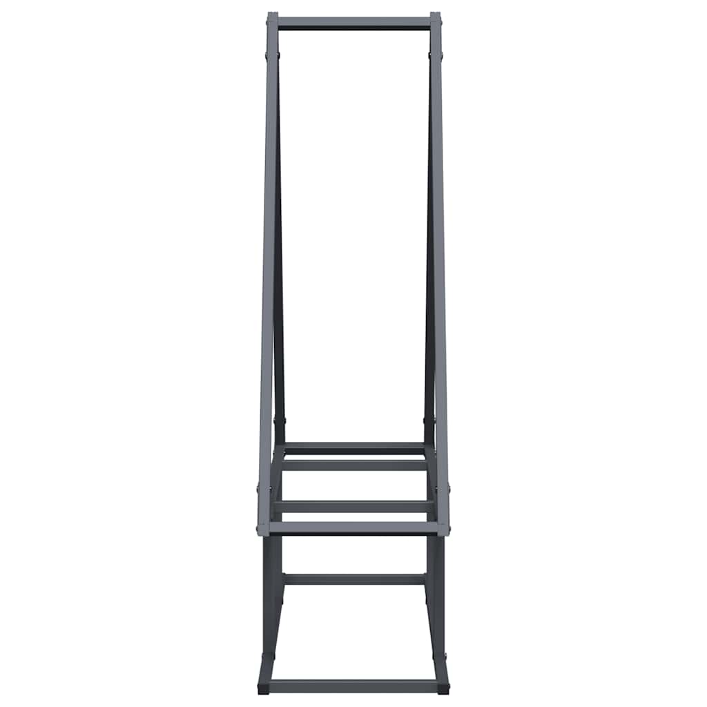 vidaXL Ράφι για καυσόξυλα Ανθρακί 80x25x90 εκ. Ατσάλι ψυχρής έλασης