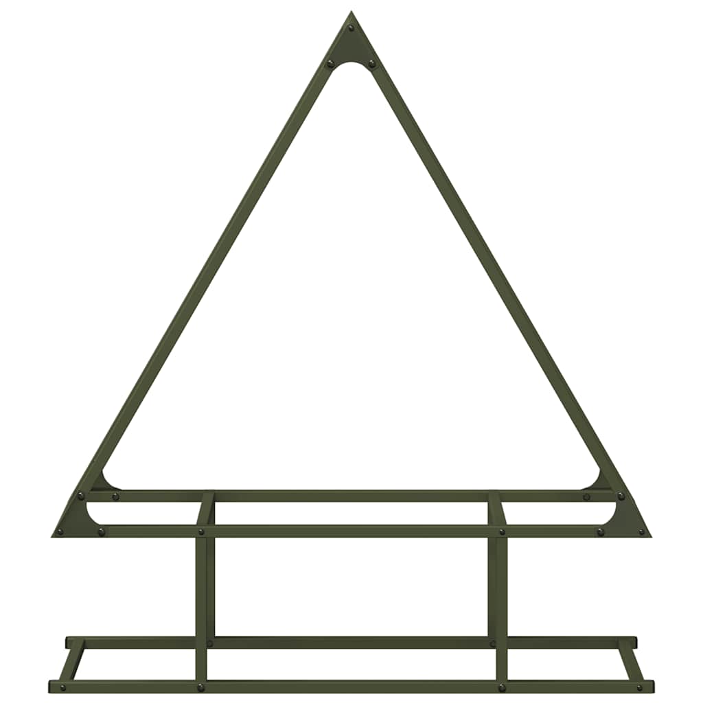 vidaXL Ράφι για καυσόξυλα 80x25x90 εκ. Ατσάλι ψυχρής έλασης