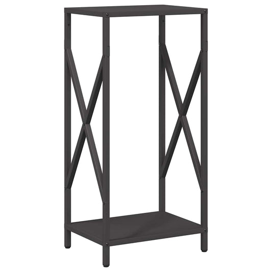 vidaXL Ράφι για καυσόξυλα Μαύρο 34x25x70 cm Ατσάλι ψυχρής έλασης