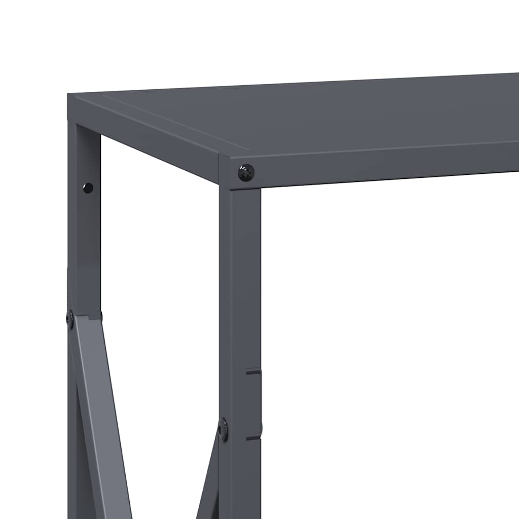 vidaXL Ράφι για καυσόξυλα Ανθρακί 34x25x70 cm Ατσάλι ψυχρής έλασης