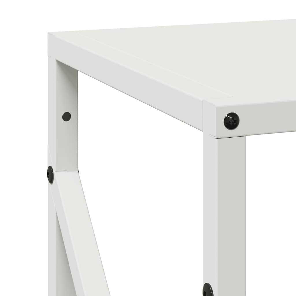 vidaXL Ράφι για καυσόξυλα Λευκό 34x25x100 cm Ατσάλι ψυχρής έλασης