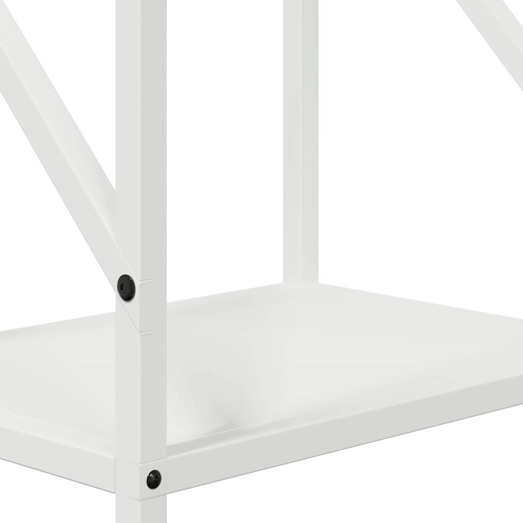vidaXL Ράφι για καυσόξυλα Λευκό 34x25x100 cm Ατσάλι ψυχρής έλασης