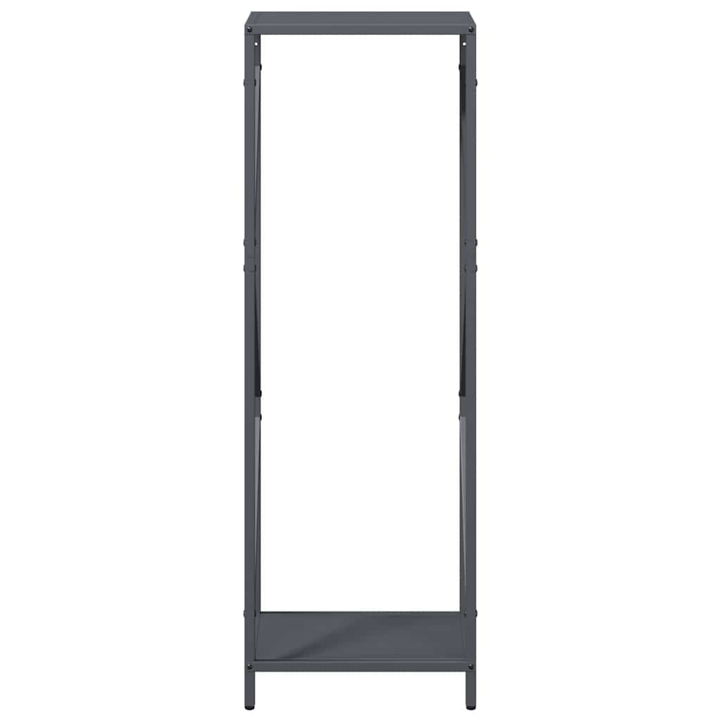 vidaXL Ράφι για καυσόξυλα Ανθρακί 34x25x100 cm Ατσάλι ψυχρής έλασης