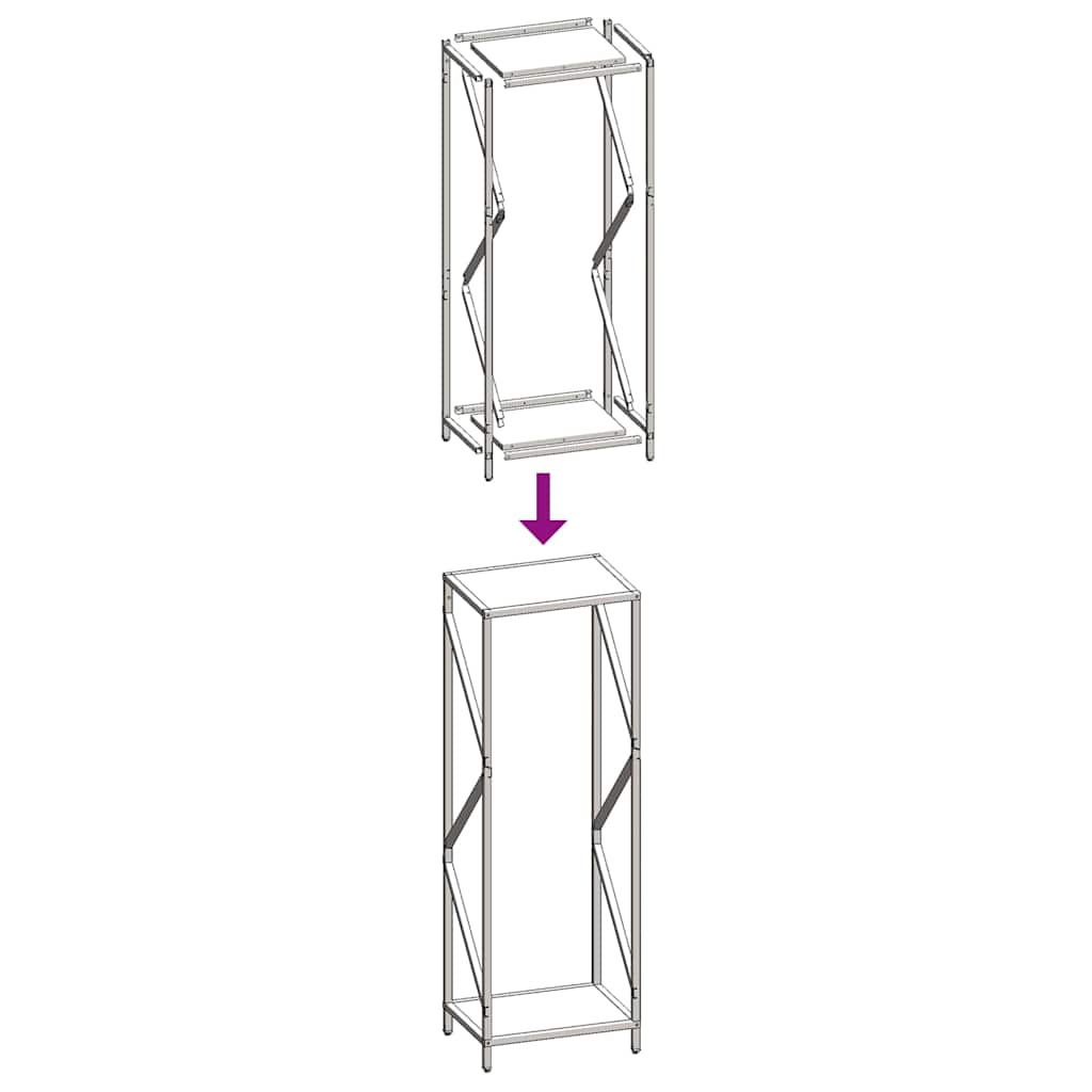 vidaXL Ράφι για καυσόξυλα Ελαιοπράσινο Ατσάλι ψυχρής έλασης