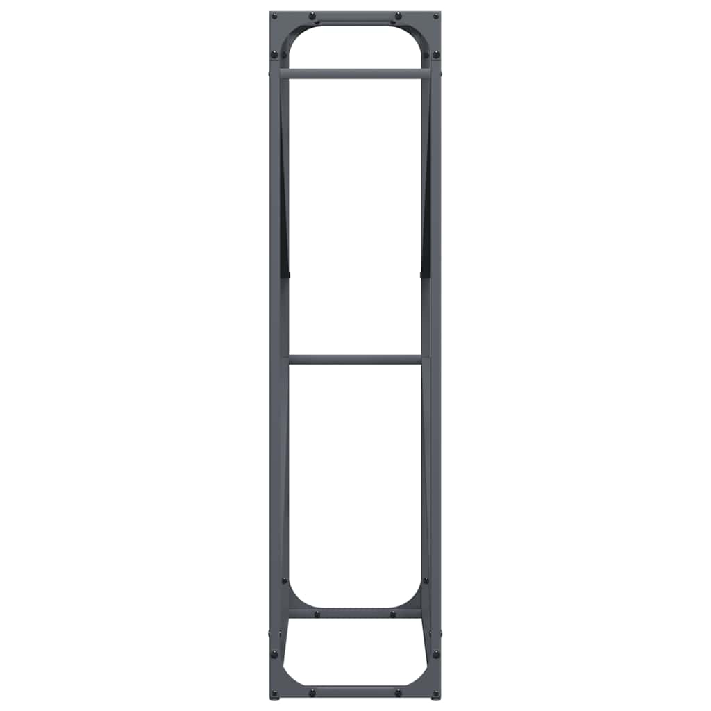 vidaXL Ράφι για καυσόξυλα Ανθρακί 60x25x100 εκ. Ατσάλι ψυχρής έλασης