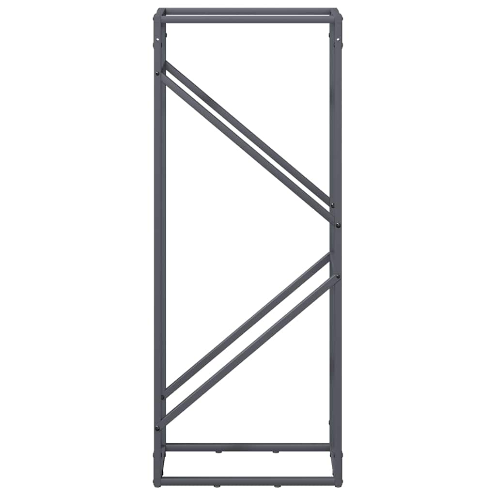 vidaXL Ράφι για καυσόξυλα Ανθρακί 40x25x100 εκ. Ατσάλι ψυχρής έλασης