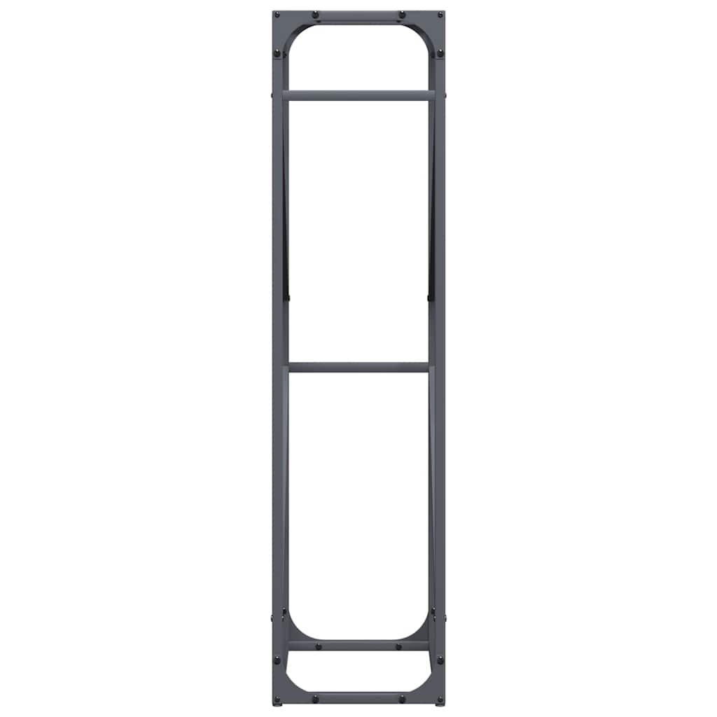 vidaXL Ράφι για καυσόξυλα Ανθρακί 40x25x100 εκ. Ατσάλι ψυχρής έλασης