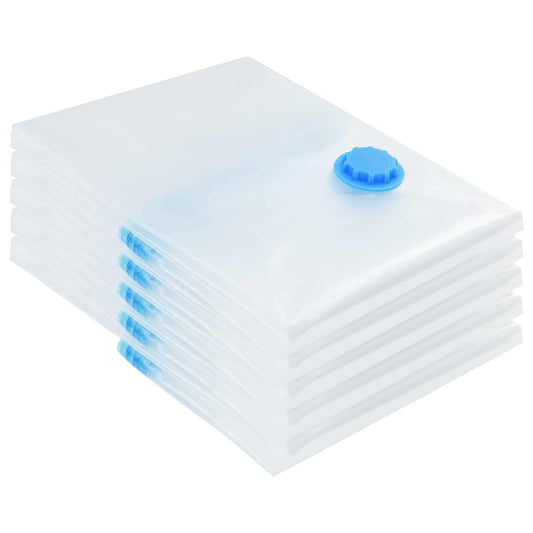 vidaXL Σακούλες Αποθήκευσης 5 pcs Διαφανές και Μπλε 70 x 50 cm