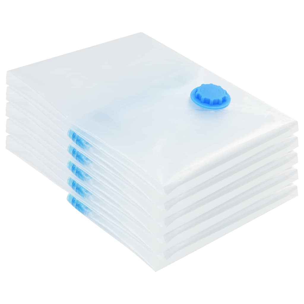 vidaXL Σακούλες Αποθήκευσης 5 pcs Διαφανές και Μπλε 60 x 40 cm
