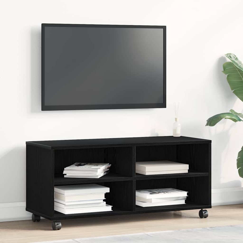 vidaXL Ντουλάπι TV Μαύρο 90 x 35 x 40.5 εκ Επεξεργασμένο ξύλο