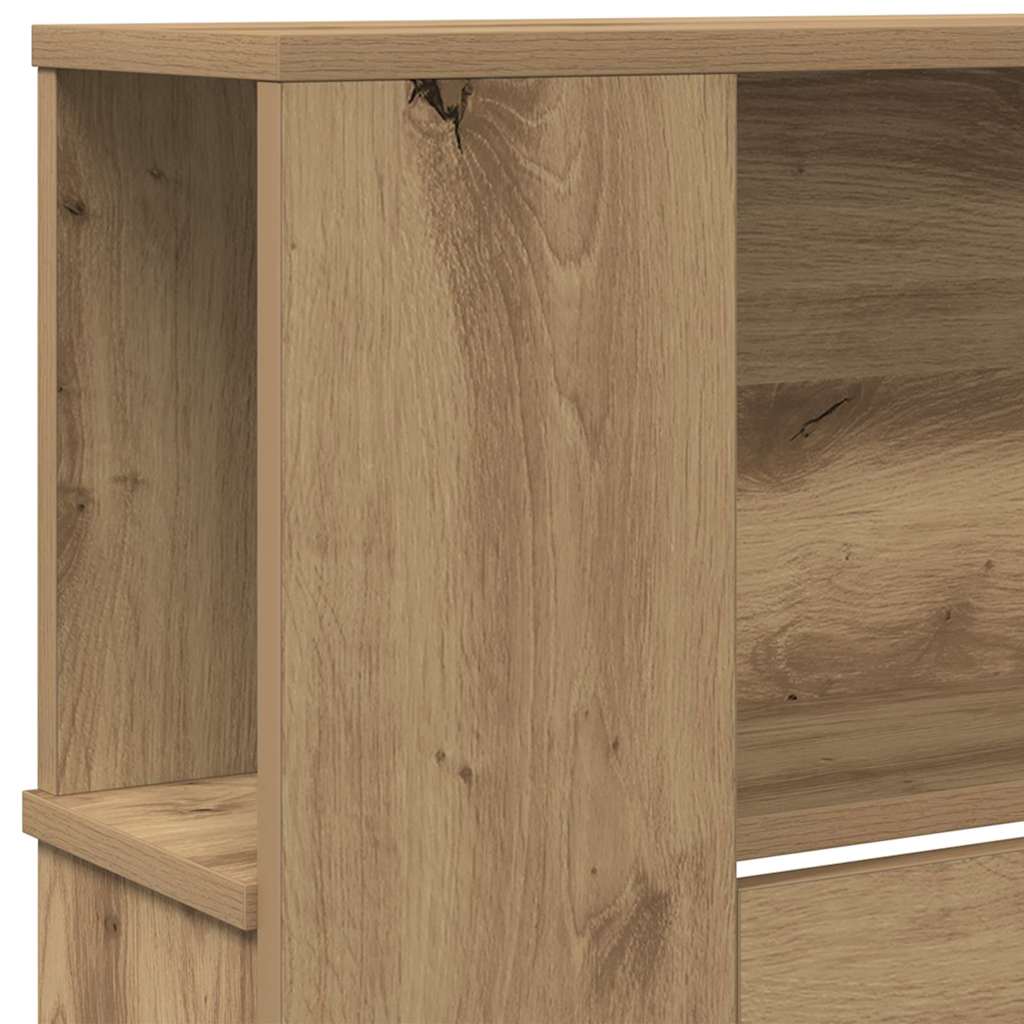 vidaXL Κρεβάτι με Κεφαλάρι Artisan Oak Επεξεργασμένο Ξύλο
