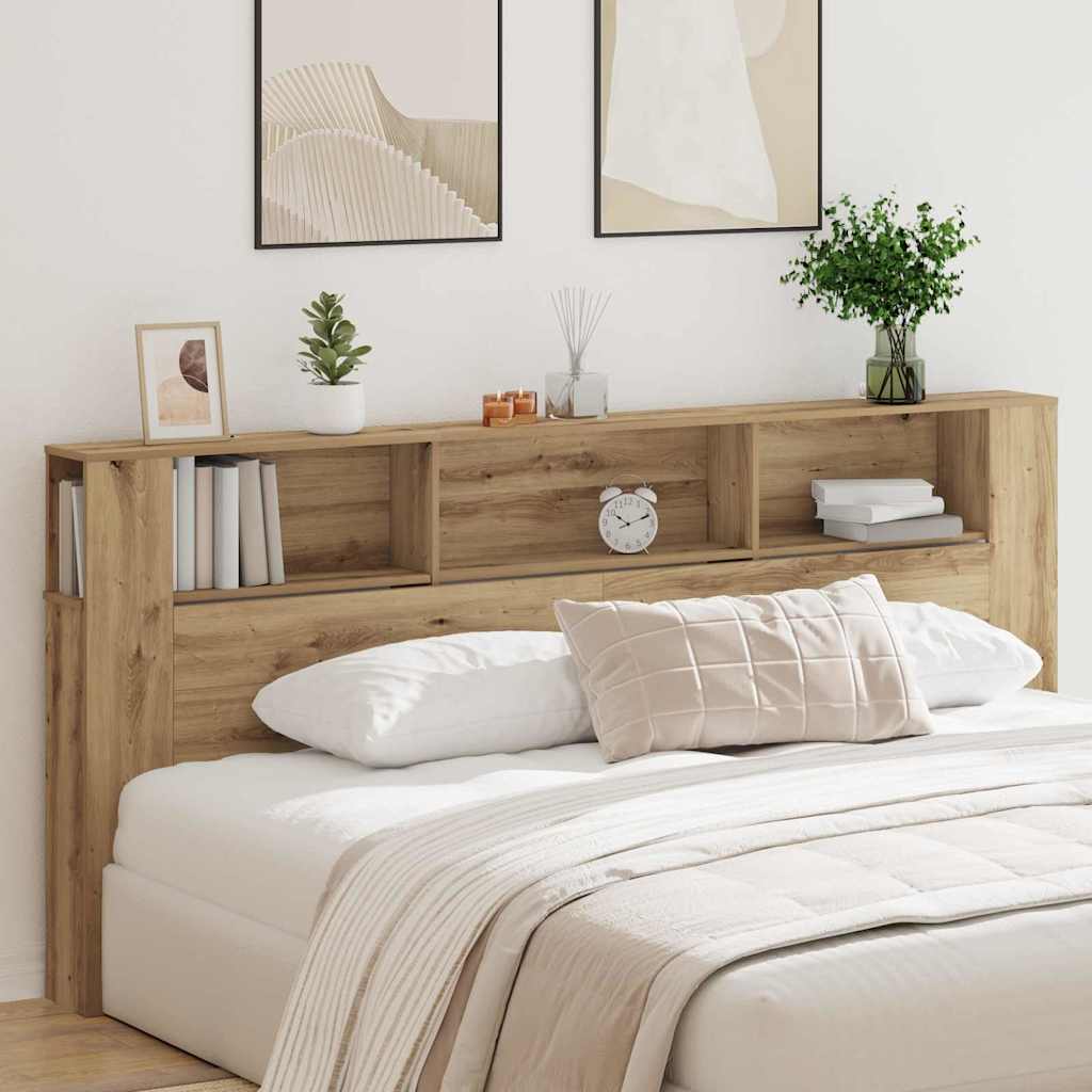 vidaXL Κρεβάτι με Κεφαλάρι Artisan Oak Επεξεργασμένο Ξύλο