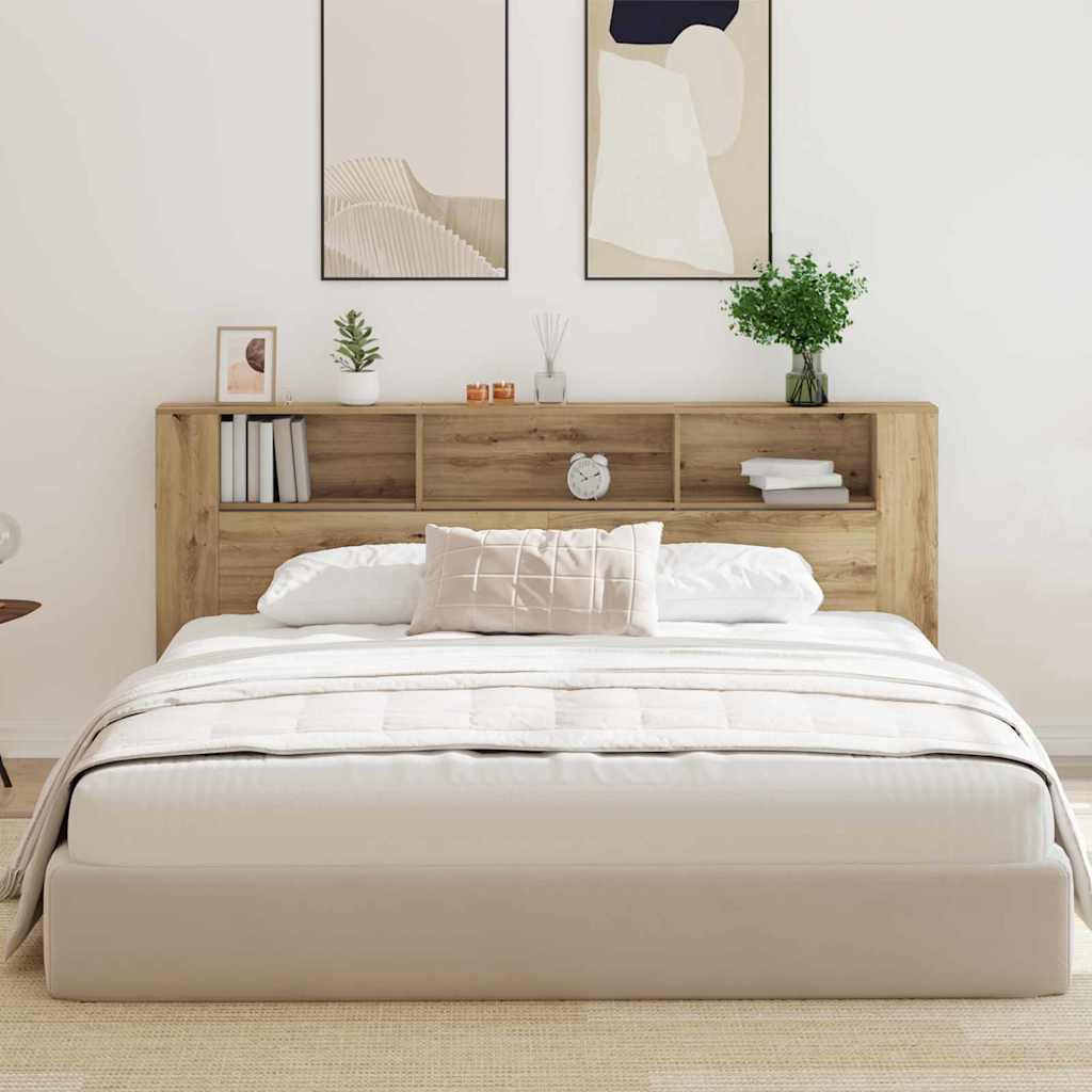 vidaXL Κρεβάτι με Κεφαλάρι Artisan Oak Επεξεργασμένο Ξύλο