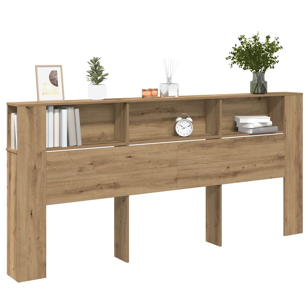 vidaXL Κρεβάτι με Κεφαλάρι Artisan Oak Επεξεργασμένο Ξύλο