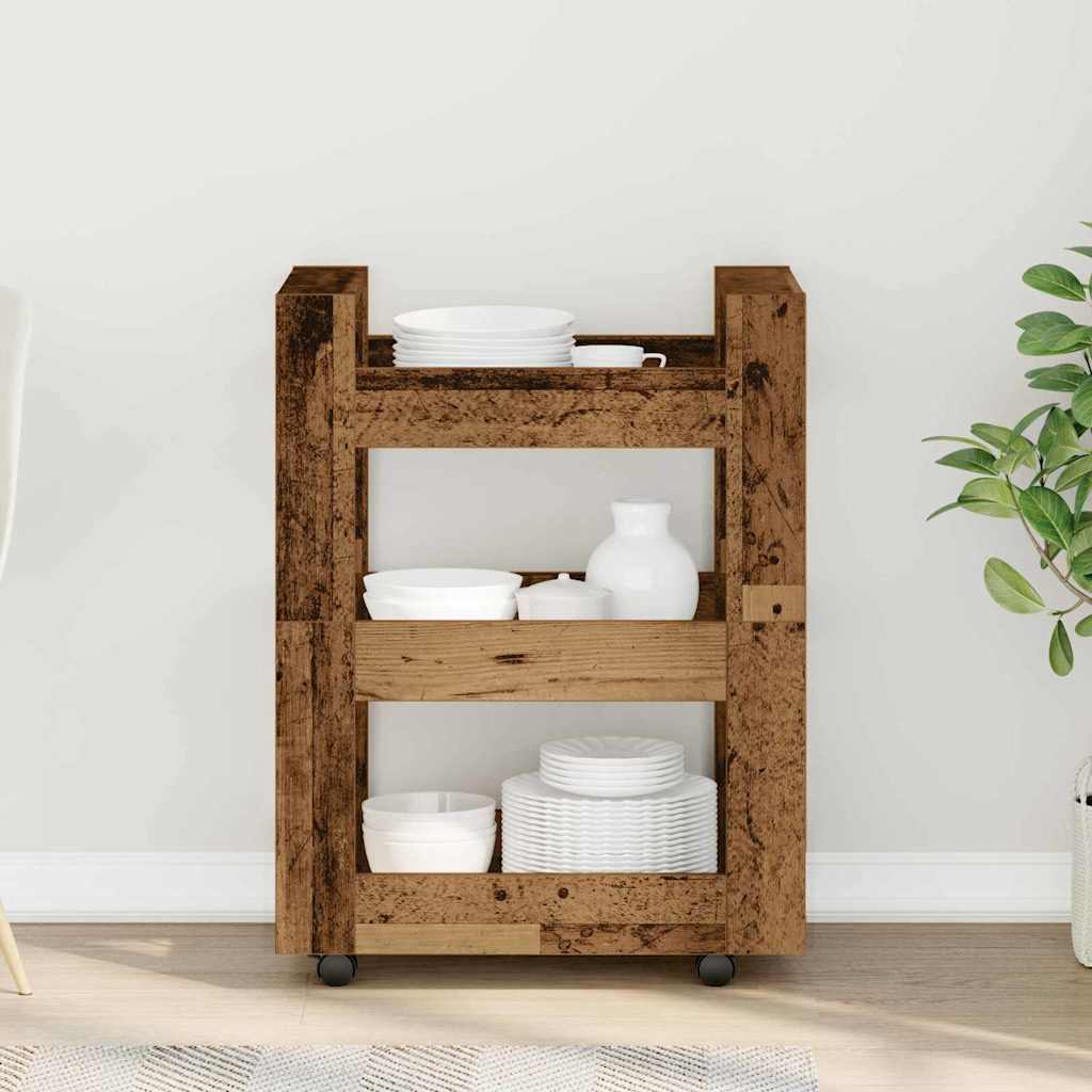 vidaXL Καρότσι Κουζίνας Παλαιό ξύλο 60 x 45 x 80 εκ Επεξεργασμένο ξύλο