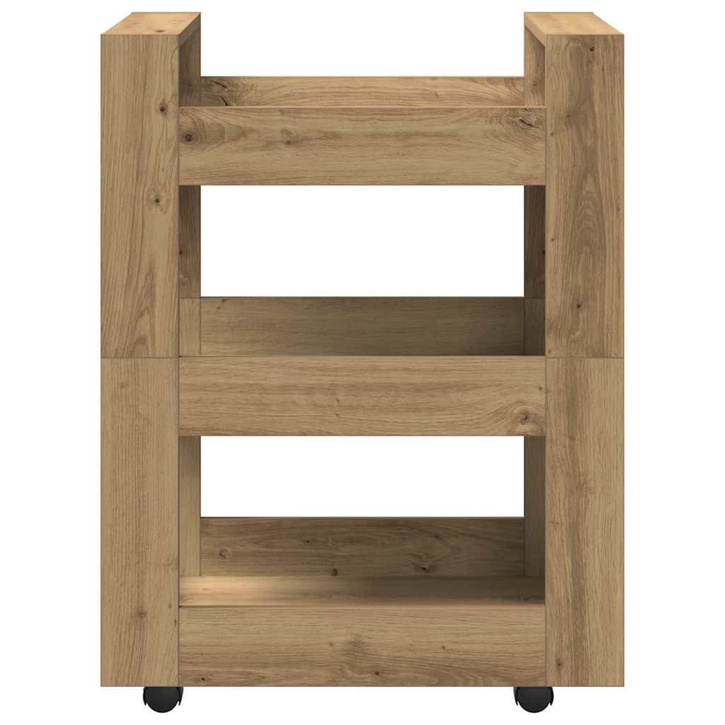 vidaXL Καρότσι Κουζίνας Artisan Oak 60 x 45 x 80 εκ Επεξεργασμένο ξύλο