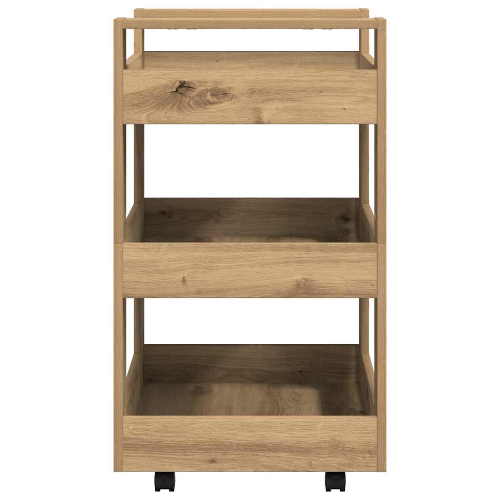 vidaXL Καρότσι Κουζίνας Artisan Oak 60 x 45 x 80 εκ Επεξεργασμένο ξύλο