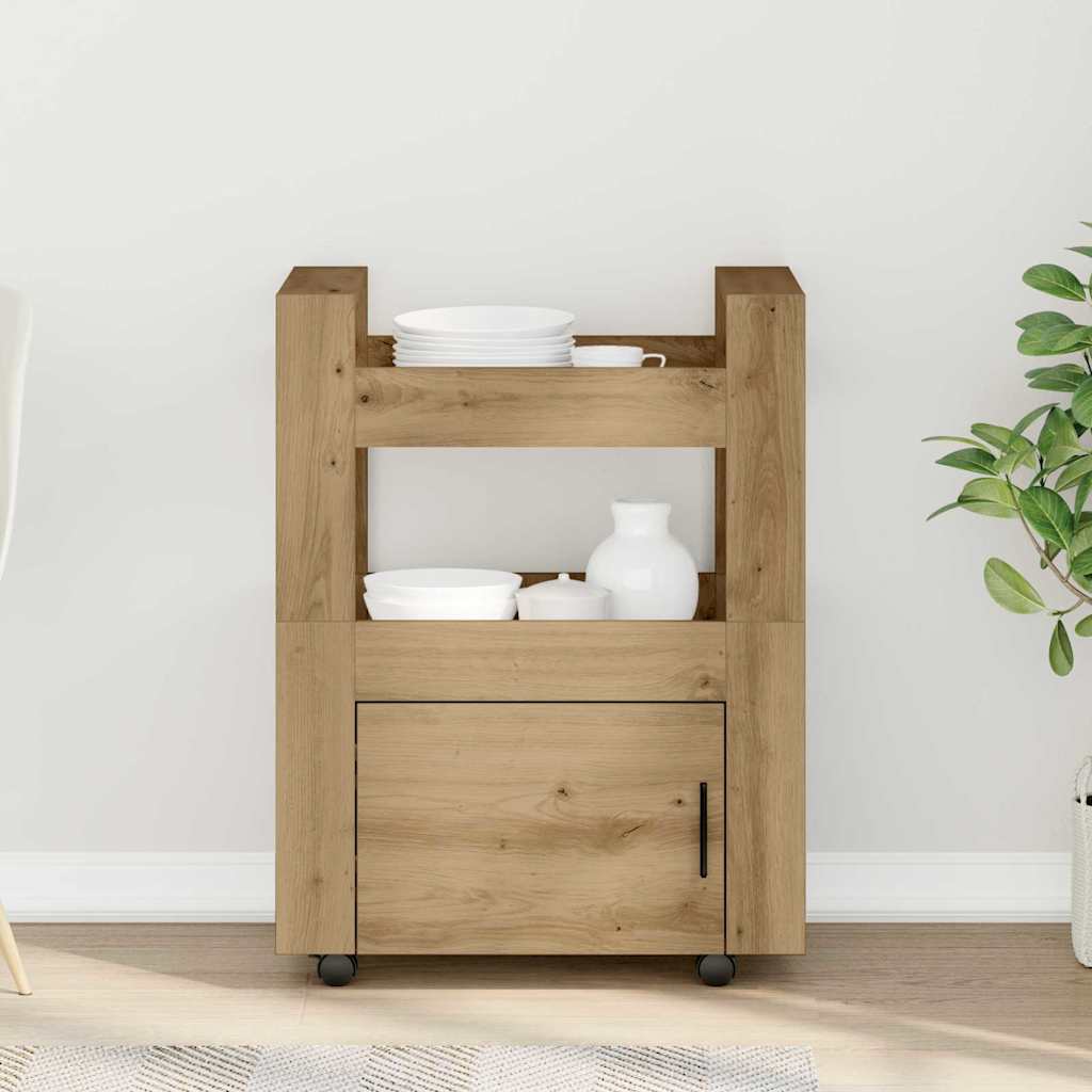 vidaXL Καρότσι Κουζίνας artisan δρυς 60 x 45 x 80 εκ