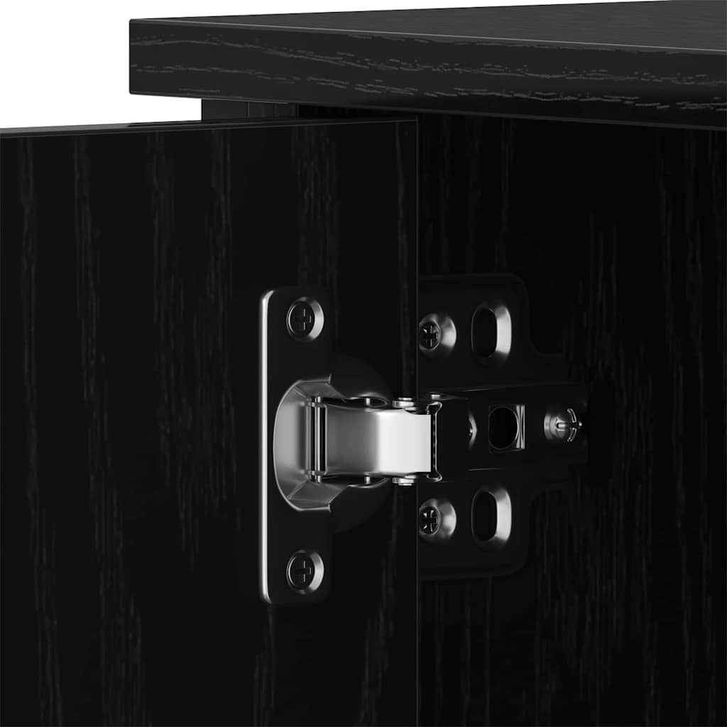 vidaXL Ντουλάπι TV Μαύρη δρυς 80 x 40 x 50 cm Επεξεργασμένο ξύλο