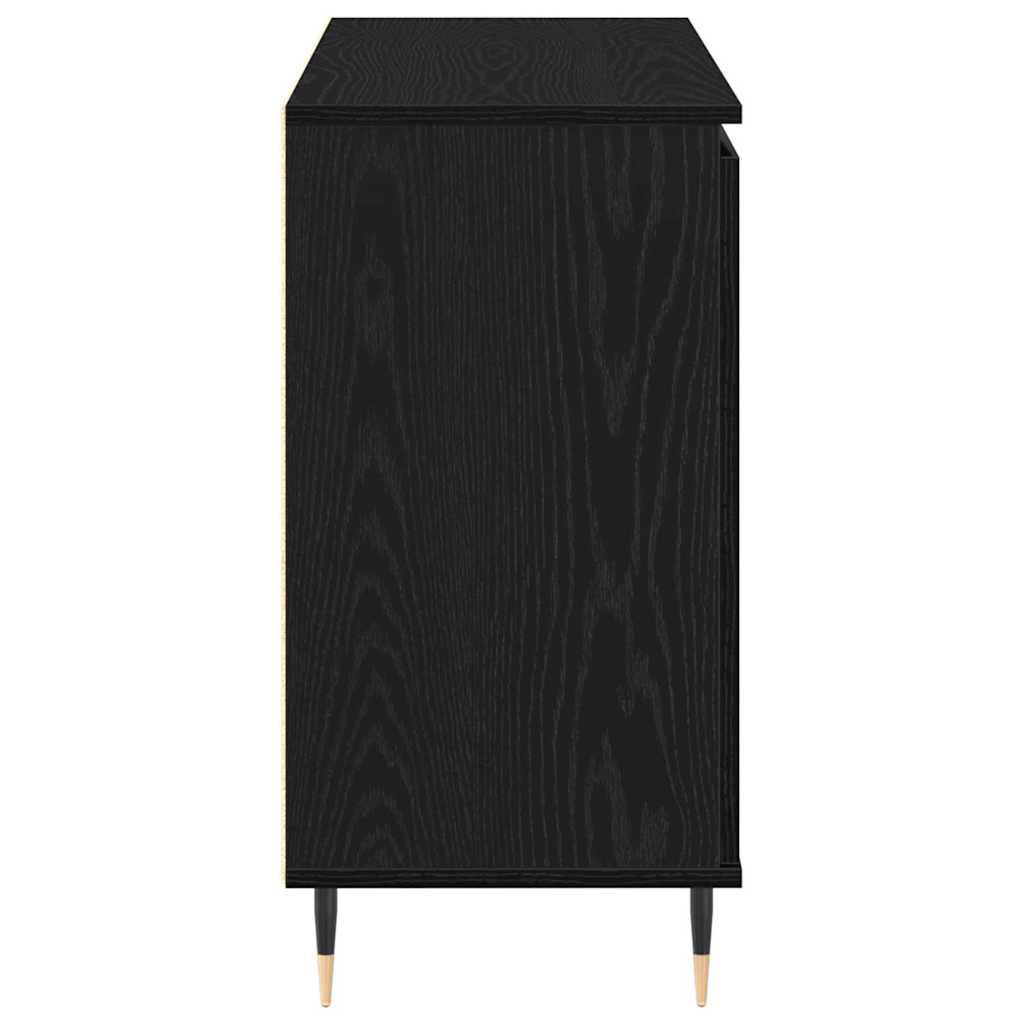 vidaXL Πλαϊνό γραφείο Μαύρη Οξυά 101,5 x 35 x 70 εκ Επεξεργασμένο ξύλο