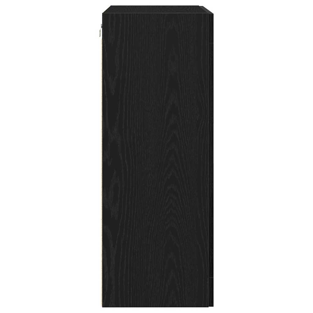 vidaXL Ντουλάπα Τοίχου Επιτοίχιο Μαύρη Οξυά 69,5 x 34 x 90 εκ.