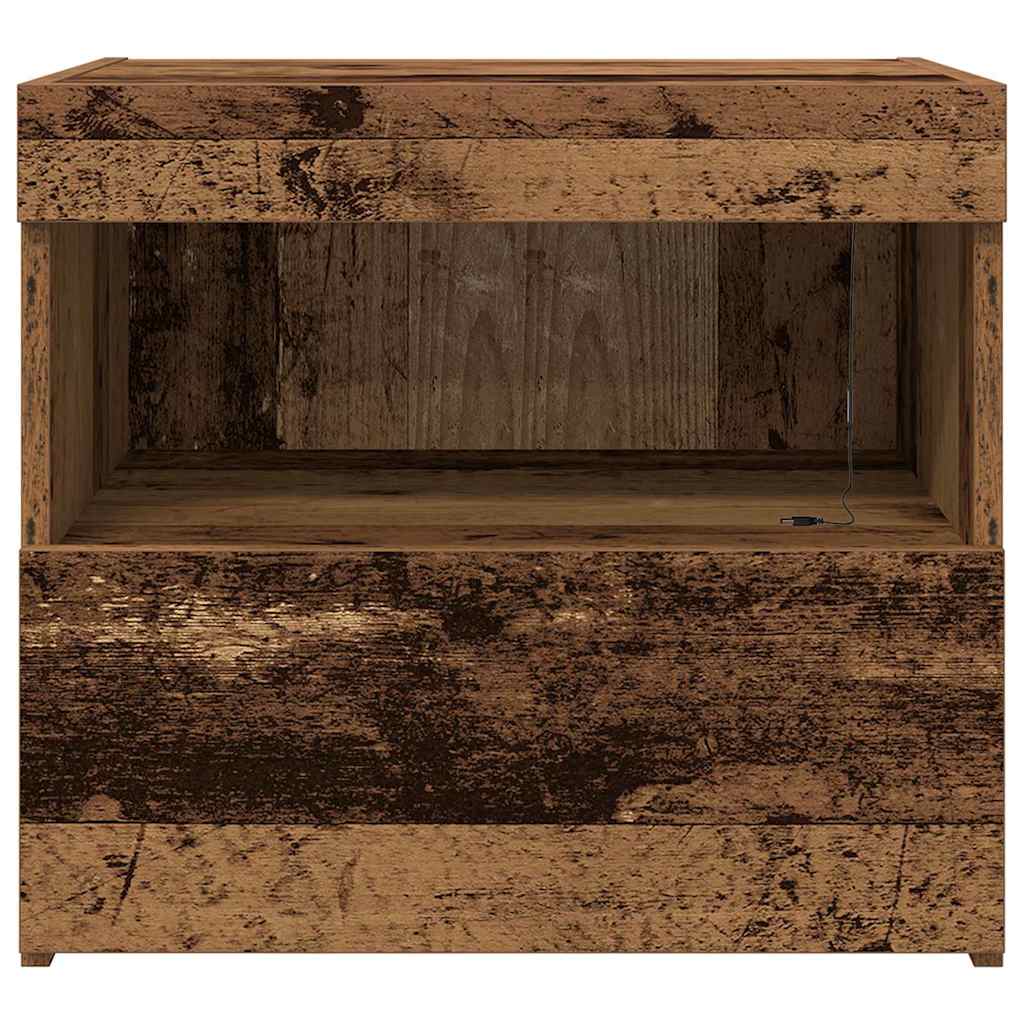 vidaXL Κομοδίνο Παλιό ξύλο 50 x 40 x 45 cm Επεξεργασμένο ξύλο