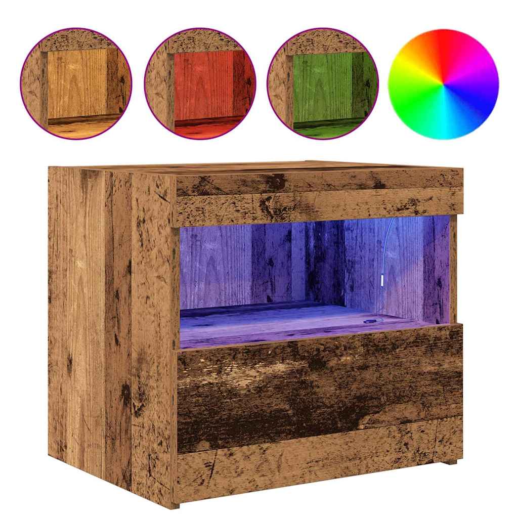 vidaXL Κομοδίνο Παλιό ξύλο 50 x 40 x 45 cm Επεξεργασμένο ξύλο