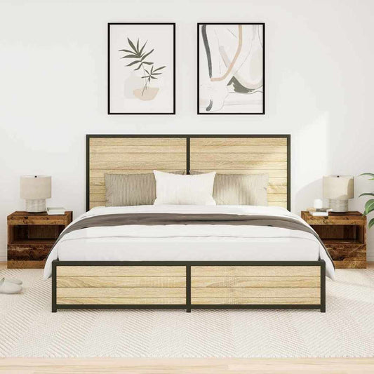 vidaXL Κομοδίνο 2 pcs Παλιό ξύλο 50 x 40 x 45 cm Επεξεργασμένο ξύλο