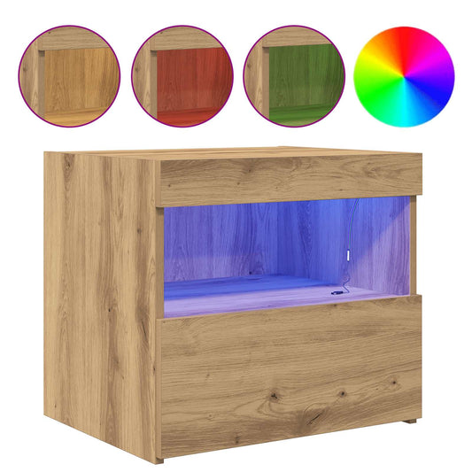 vidaXL Κομοδίνο Artisan Oak 50 x 40 x 45 cm Επεξεργασμένο ξύλο