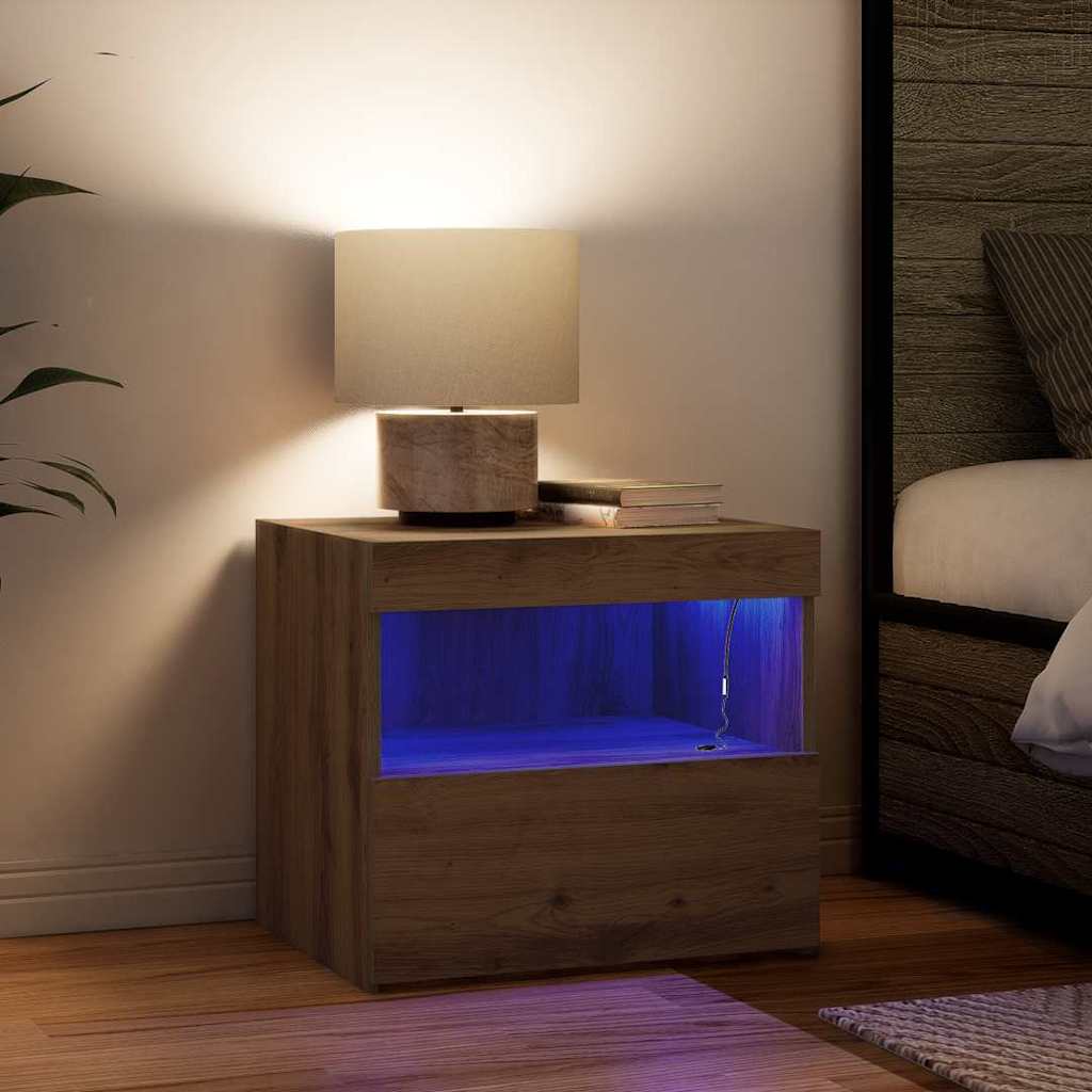 vidaXL Κομοδίνο 2 pcs Artisan Oak 50 x 40 x 45 cm Επεξεργασμένο ξύλο