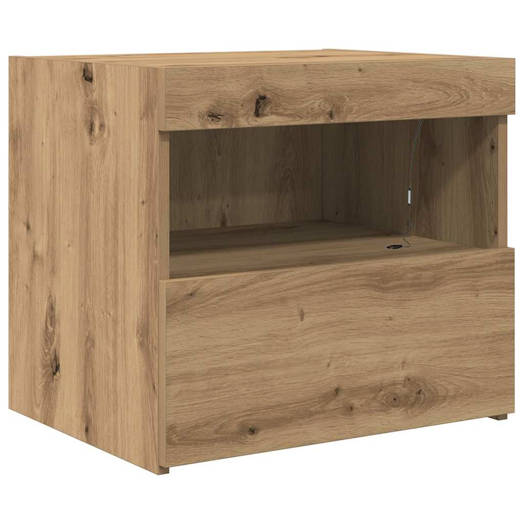vidaXL Κομοδίνο 2 pcs Artisan Oak 50 x 40 x 45 cm Επεξεργασμένο ξύλο