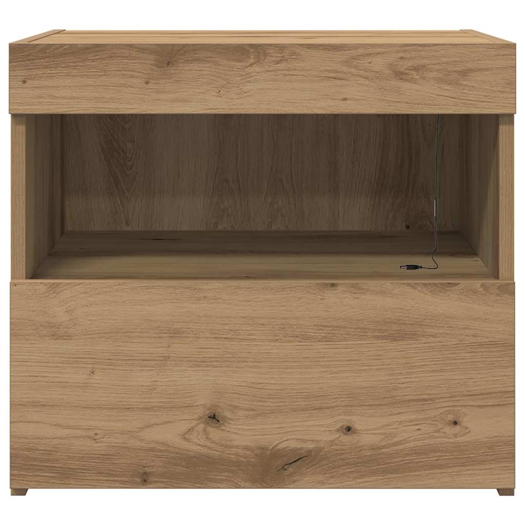 vidaXL Κομοδίνο 2 pcs Artisan Oak 50 x 40 x 45 cm Επεξεργασμένο ξύλο