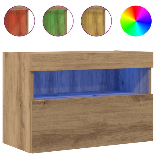 vidaXL Ντουλάπι Τηλεόρασης Τοίχου artisan δρυς 60 x 30 x 40 εκ.