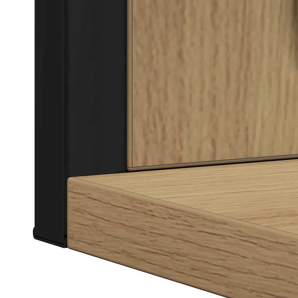 vidaXL Καθρέφτης Μπάνιου με ράφι artisan δρυς 50 x 12 x 60 εκ