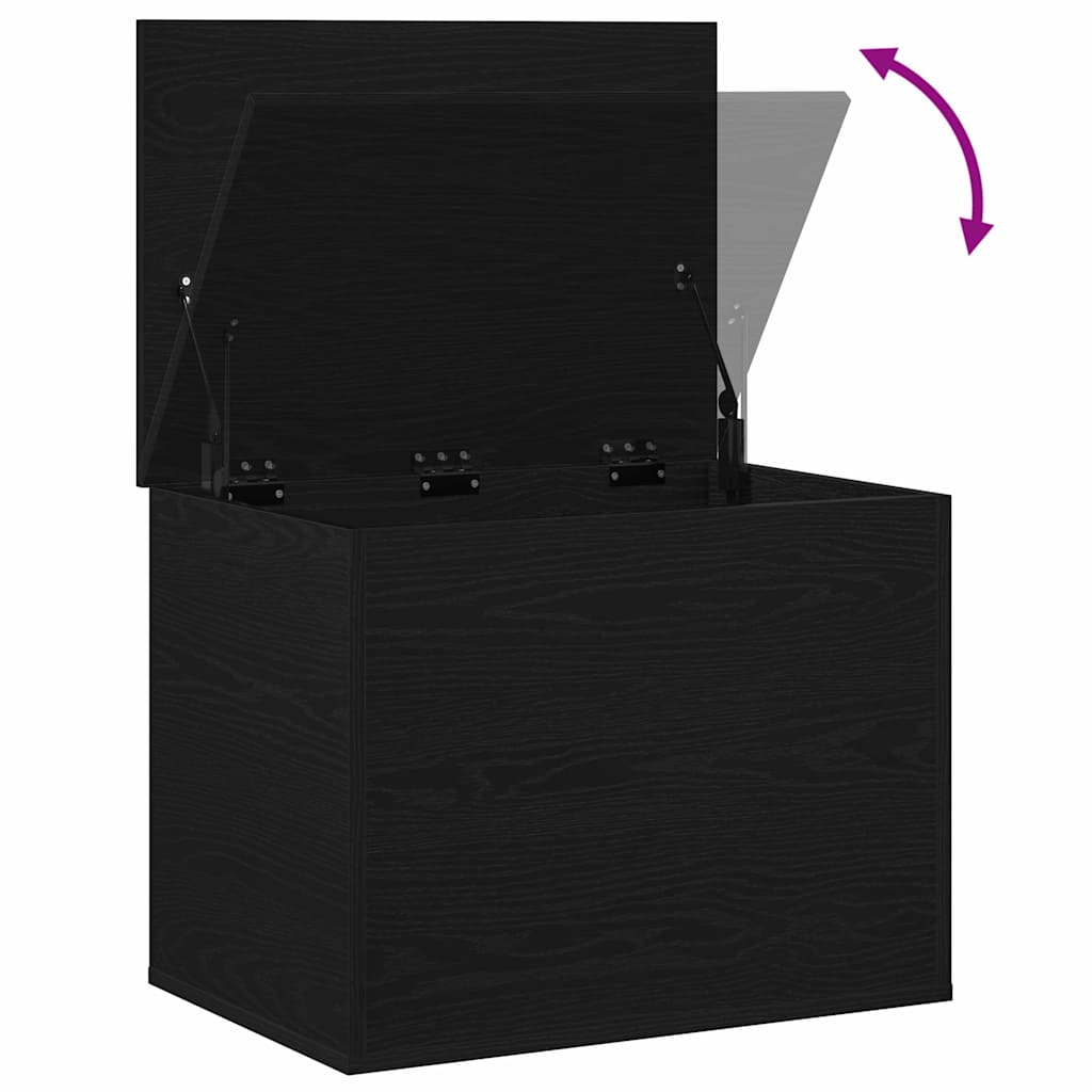 vidaXL Κουτί αποθήκευσης Μαύρη δρυς 60 x 42 x 46 cm Επεξεργασμένο ξύλο