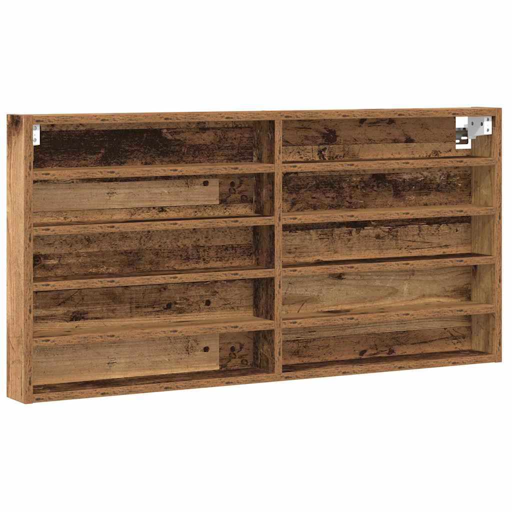 vidaXL Βιτρίνα με ράφι Παλιό Ξύλο 100 x 8,5 x 50 cm Επεξεργασμένο ξύλο