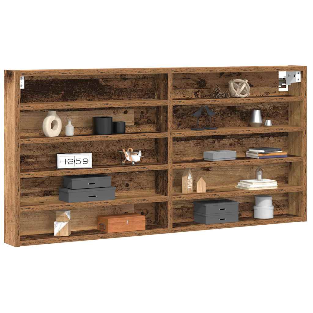 vidaXL Βιτρίνα με ράφι Παλιό Ξύλο 100 x 8,5 x 50 cm Επεξεργασμένο ξύλο