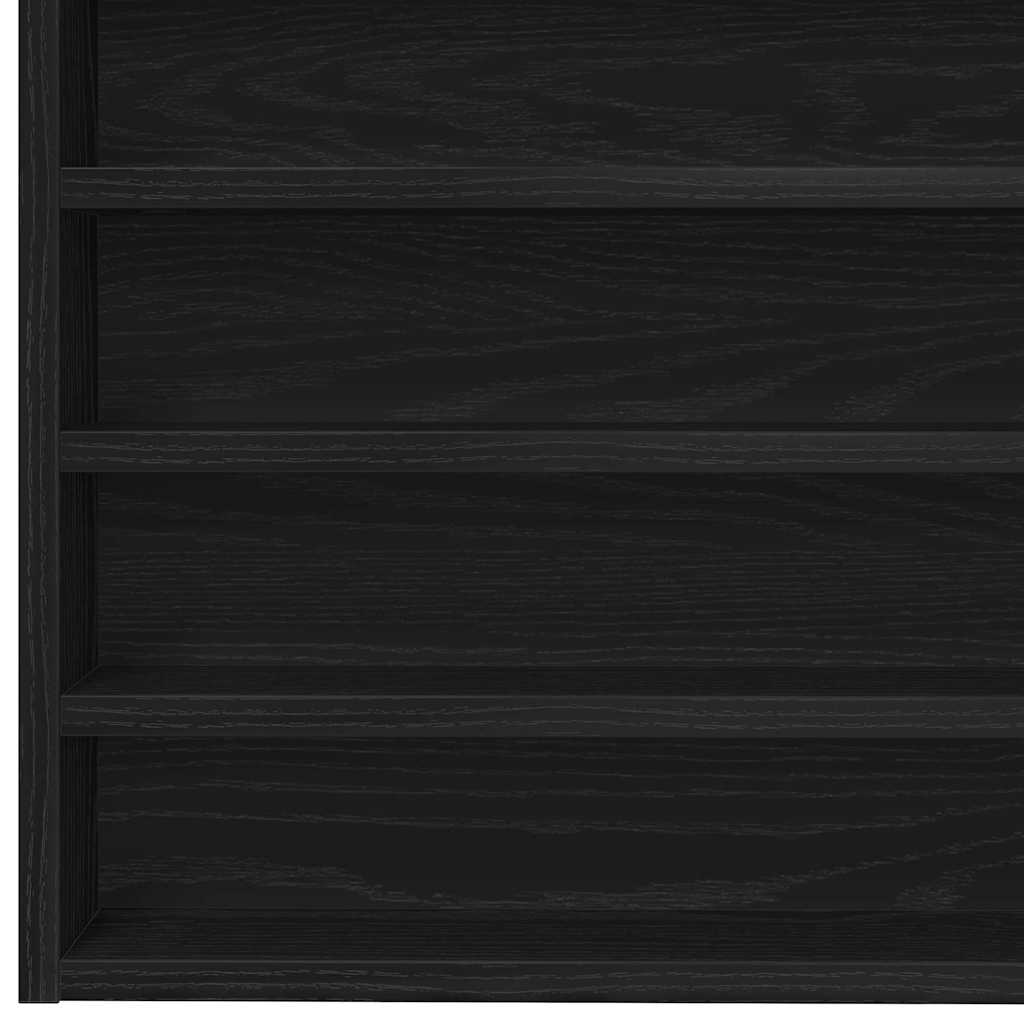 vidaXL Βιτρίνα με ράφι Μαύρη Οξυά 100 x 8,5 x 50 cm Επεξεργασμένο ξύλο