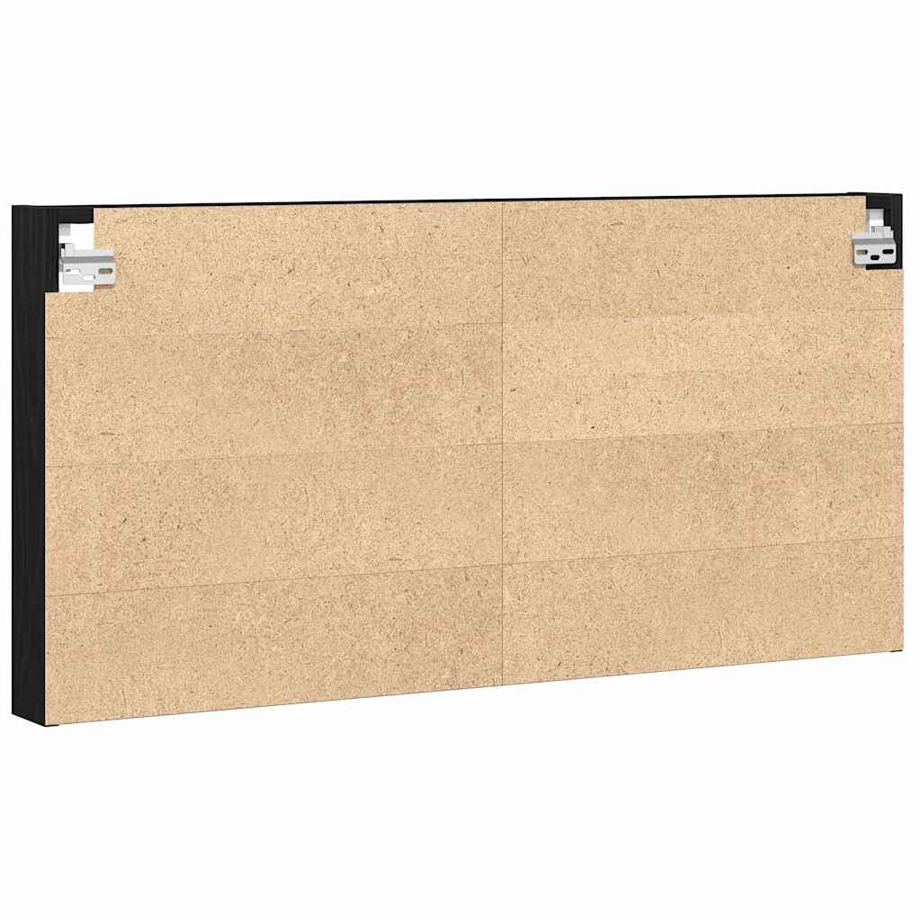 vidaXL Βιτρίνα με ράφι Μαύρη Οξυά 100 x 8,5 x 50 cm Επεξεργασμένο ξύλο