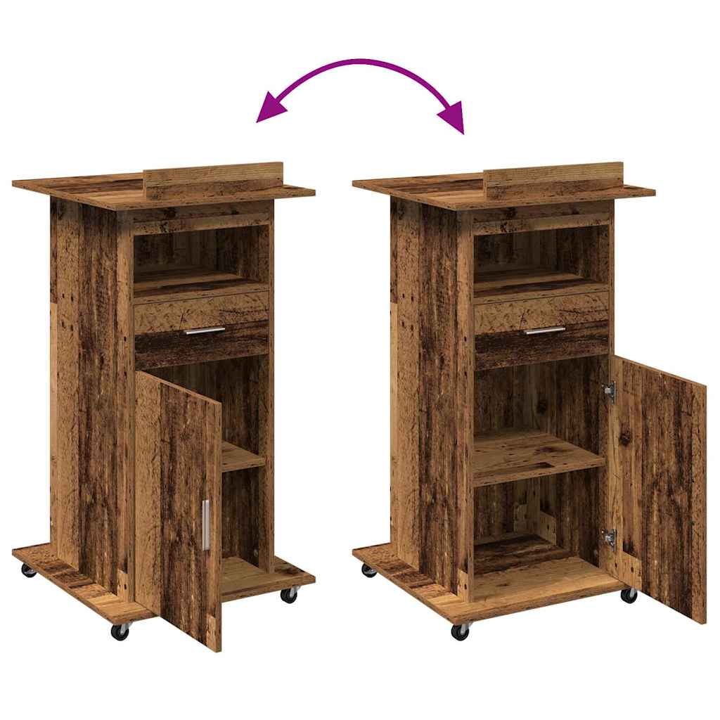 vidaXL Πλατφόρμα Παλαιό ξύλο 55 x 55 x 107 cm Επεξεργασμένο ξύλο